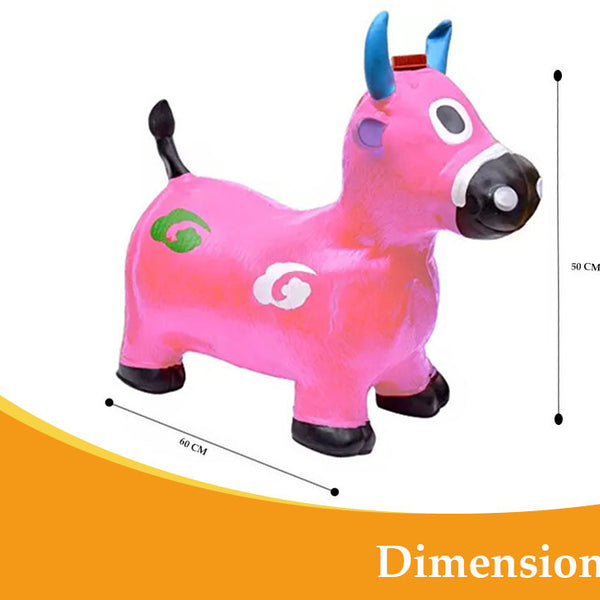 Cow Inflatable Bouncy Animal Hopper for Toddlers - Birthday Gift for Boys & Girls