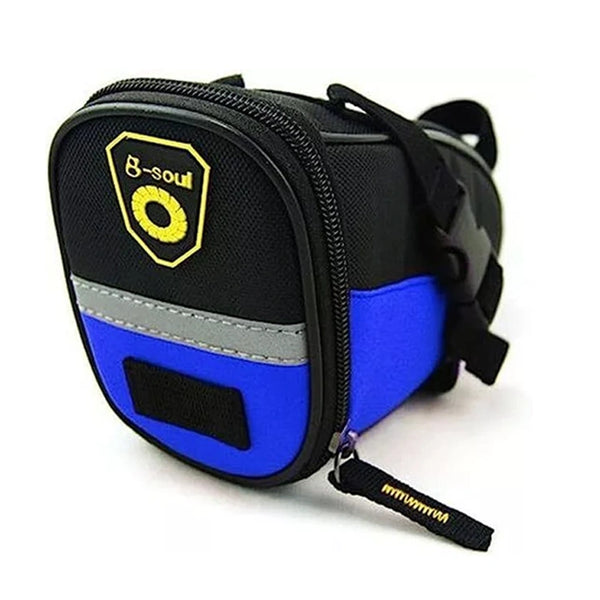Bicycle Saddle Pouch - Bike Tail Rear Seat Bag for Cycling, Blue