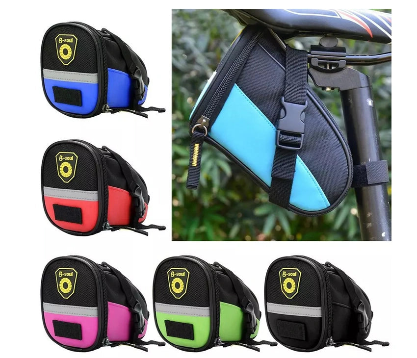 Bicycle Bike Tail Rear Seat Bag Cycling Saddle Pouch Outdoor Sports Package - Blue