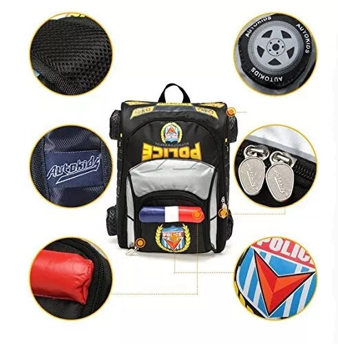 Autokids Child Backpack Anti-lost Police Bag for Boys and Girls