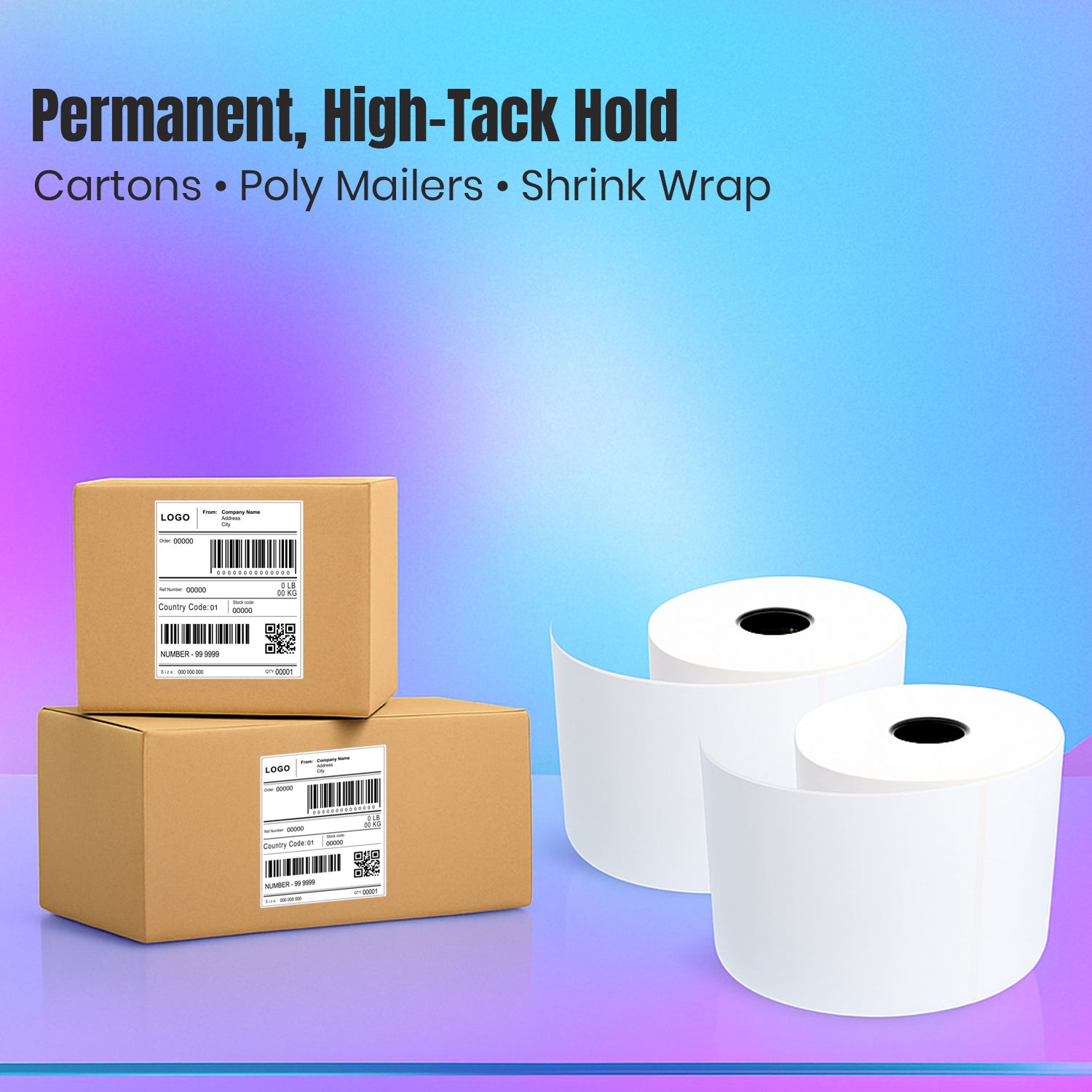 Direct Care – The Ink Spot 4"×6" Direct Thermal Shipping Labels | 100×150 mm | Perforated, Permanent Adhesive |