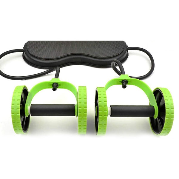 Ab Roller Wheel With Thick Knee Pad Mat &  Pull Ropes