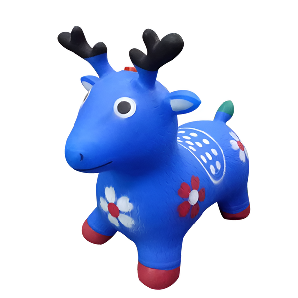 Deer Inflatable Animal Hopper for Toddlers - Bouncy Ride-on Toy for Girls & Boys