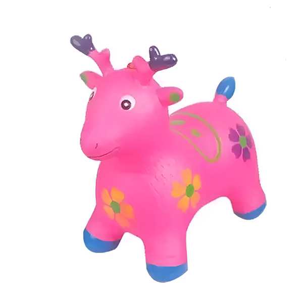 Deer Inflatable Animal Hopper for Toddlers - Bouncy Ride-on Toy for Girls & Boys