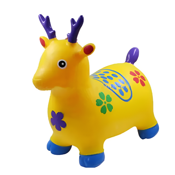 Deer Inflatable Animal Hopper for Toddlers - Bouncy Ride-on Toy for Girls & Boys