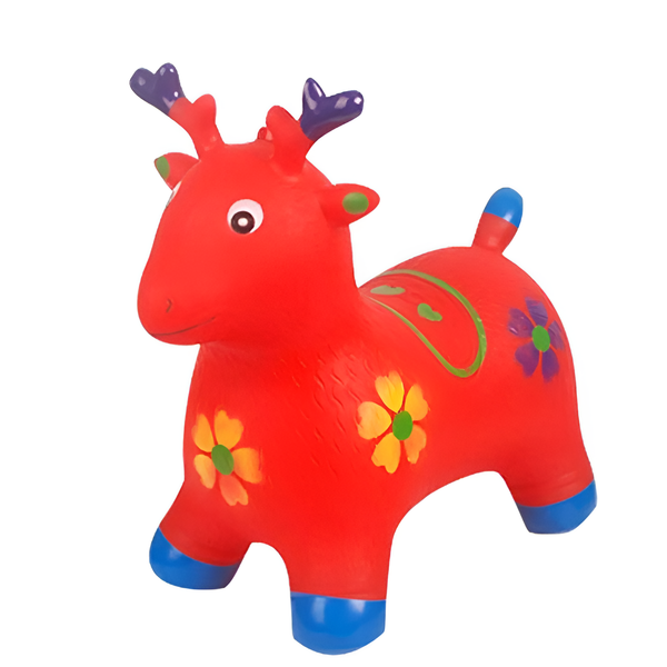 Deer Inflatable Animal Hopper for Toddlers - Bouncy Ride-on Toy for Girls & Boys