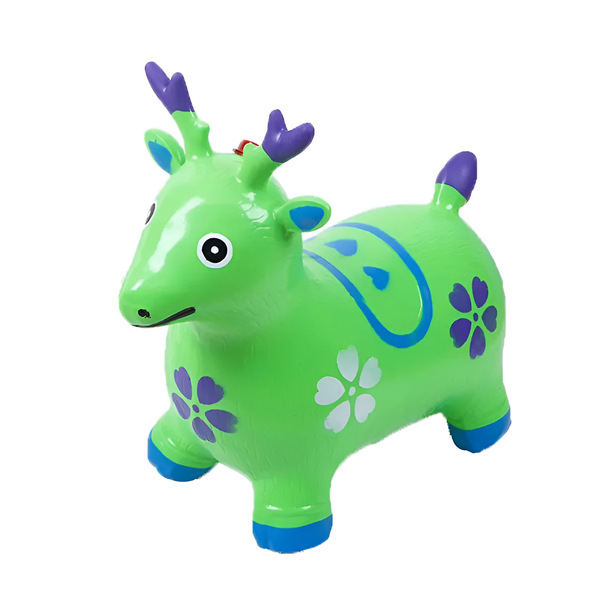 Deer Inflatable Animal Hopper for Toddlers - Bouncy Ride-on Toy for Girls & Boys