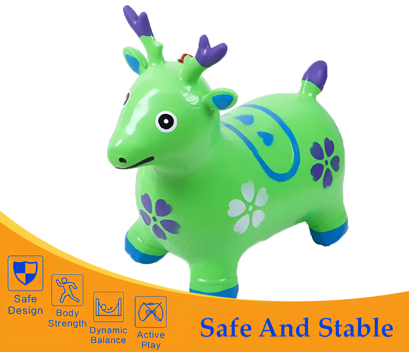 Deer Inflatable Bouncy Animals Hopper for Toddlers Houszy