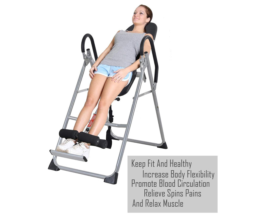 Inversion Table with Adjustable Protective Belt for Pain Relief Therapy