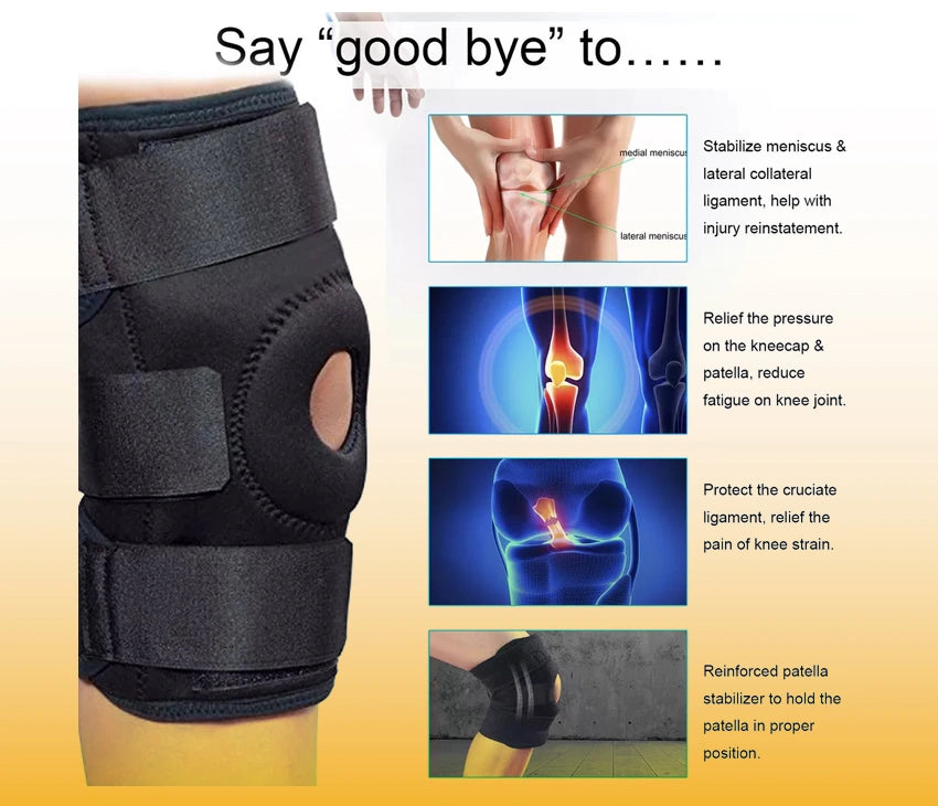 Knee Fixation Brace Sports Rehabilitation Bracket Knee Hyperextension Knee Pads Ligament Strain Knee Immobilizer