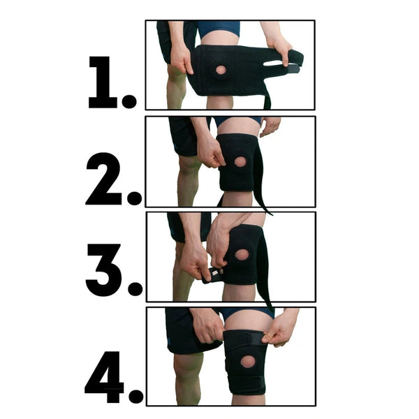 Knee Support With Open Patella for Arthritis & Joint Ache Relief- Adjustable Compression