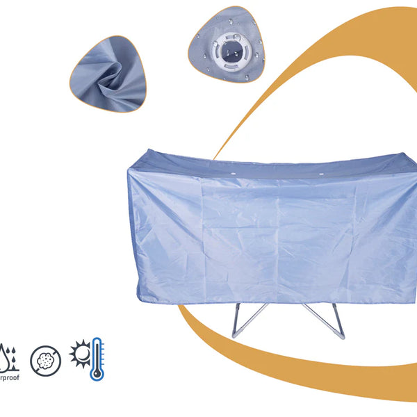 Electric Heated Folding Clothes Dryer Airer With Cover, 230W Energy-Efficient 20 Rails Indoor Airer, Wet Laundry Drying Rack-Houszy®