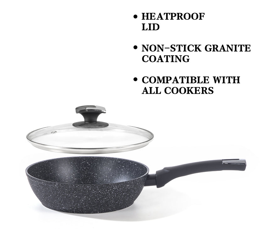 Non-Stick Deep Frying Pan With Lid 24 cm