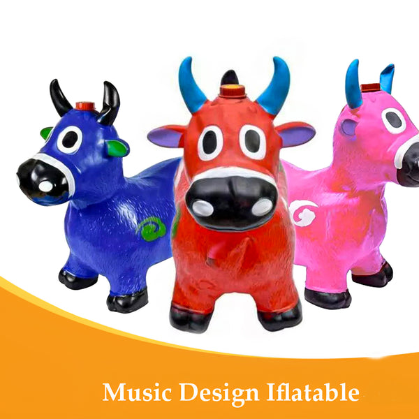 Cow Inflatable Bouncy Animal Hopper for Toddlers - Birthday Gift for Boys & Girls