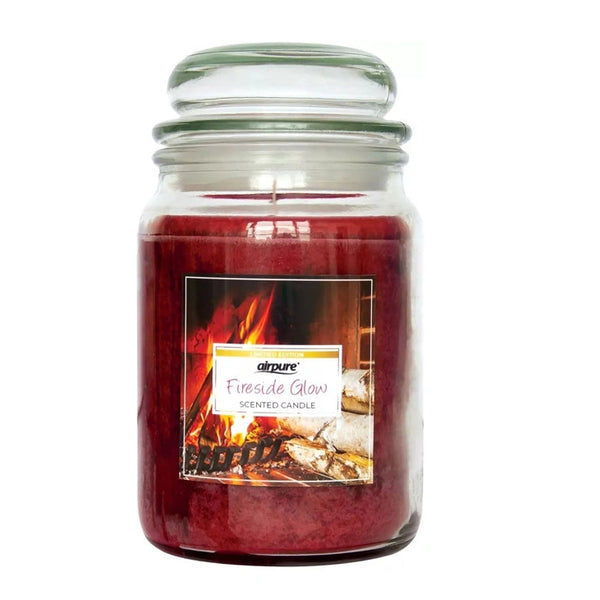 Airpure Fireside Glow Scented Large Jar Candle 510G