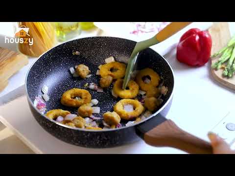 10-Piece Cookware Set | Non-Stick Granite Pots & Pans with Lids – Houszy