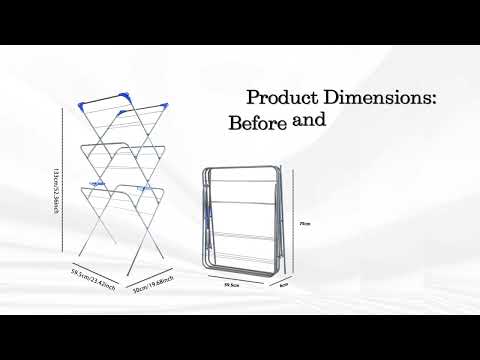 Foldable Clothes Airer With  3-Tier, Perfect For Indoor/Outdoor Use-Houszy®
