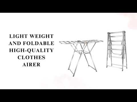 Foldable Clothes Drying Rack with Adjustable Wings-2-Level, for Indoor / Outdoor Use-Houszy®