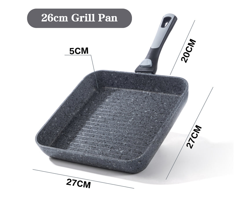 Non-Stick Grill Pan with Detachable Handle 26 cm