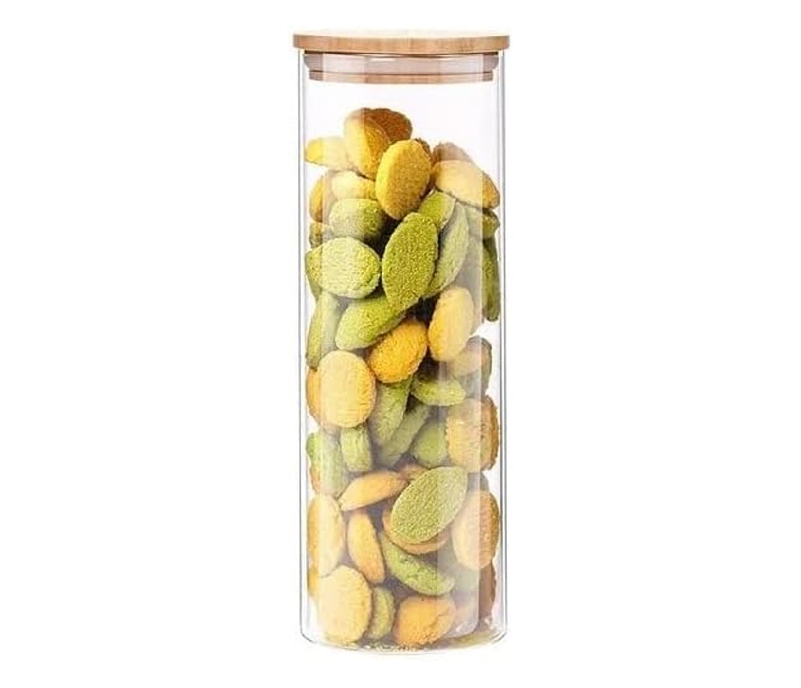 Glass Storage Jar with Airtight  Bamboo Lids,  Ideal for Candy, Spice, Coffee Beans